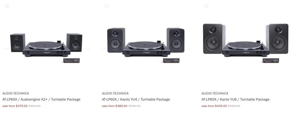 Audio-Technica: AT-LP60X / Kanto YU4 / Turntable Package