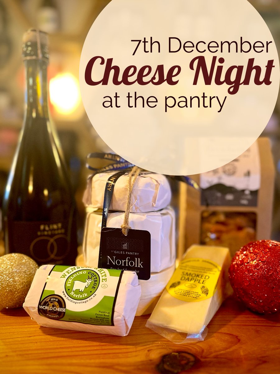 Come along & get some #cheesey ideas for your #christmascheeseboard 5local cheeses, drinks & blindfolds @NorwichLanes @pantry_st @VisitNorwich @cheese_academy @FenFarmDairy @FlintVineyard @LaconsBrewery £28pp call +44 1603 616556 to book