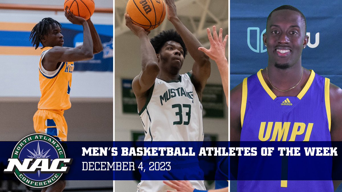 nacathletics's tweet image. NAC Men’s Basketball | Athletes of the Week – Dec. 4, 2023 

Player of the Week - Cheickne Toure, SUNY Poly
Defensive Player of the Week - Shaheem Sanders, SUNY Morrisville  
Rookie of the Week - Doug McCalla, UMaine-Presque Isle 
#NACmbb