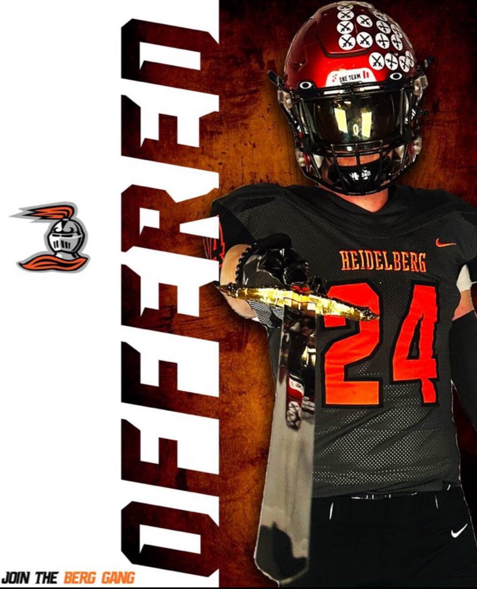 iamreggie__'s tweet photo. Extremely blessed to receive an offer from Heidelberg University. @CoachReynoldsHU @BergFootball @TKALions @TKALionsFB https://t.co/U5ySLJr7Ls