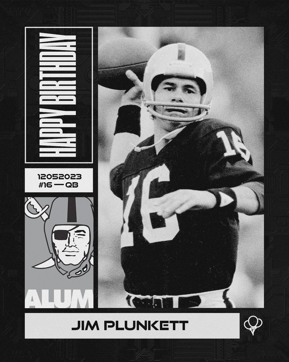 Wishing a happy birthday to 2x Raiders Super Bowl Champion Jim Plunkett ☠️