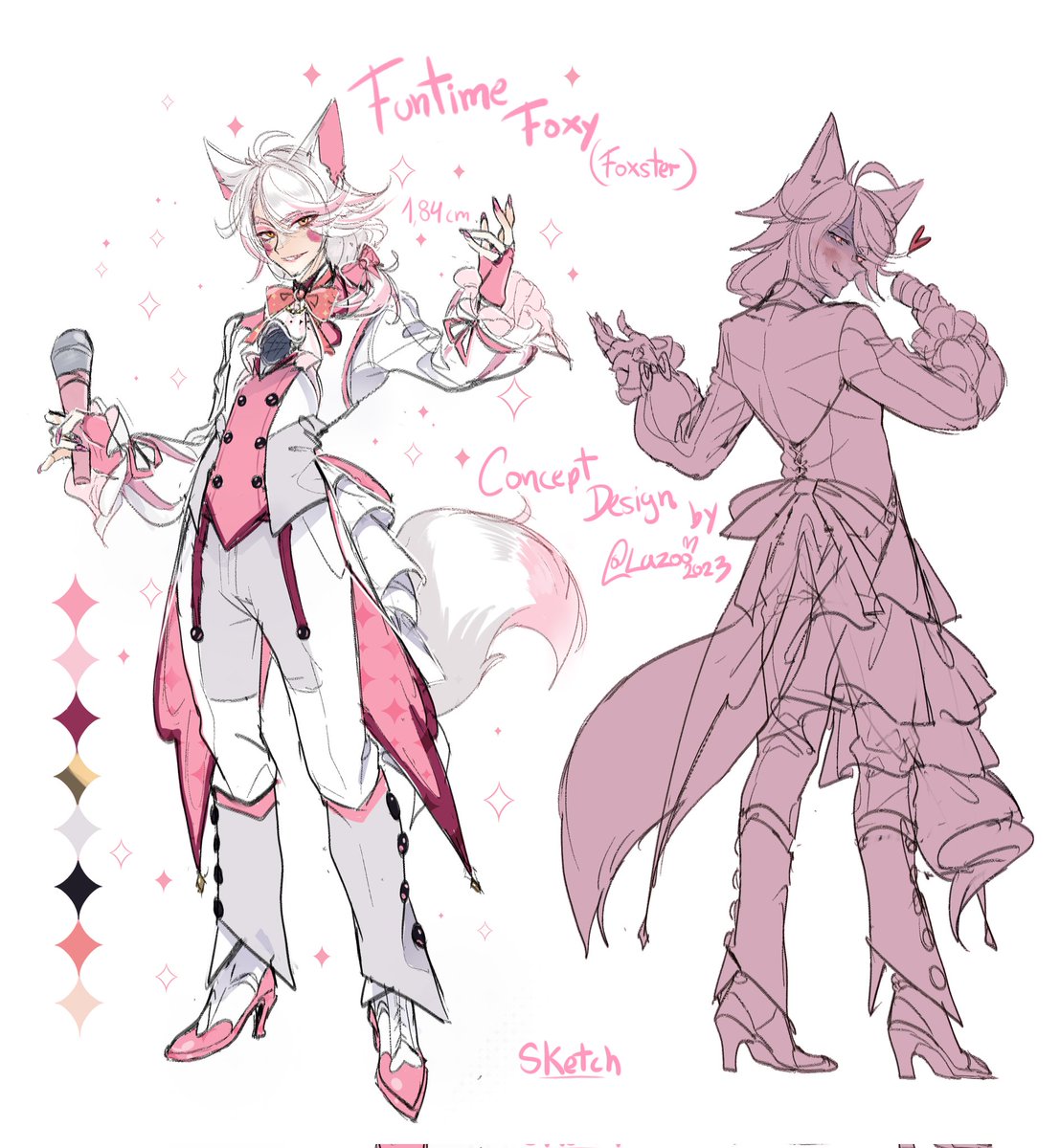 Funtime Foxy Design Fnaf Funtime Foxy Drawing