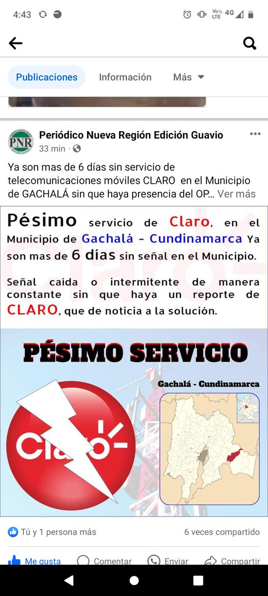 andersjavier2's tweet photo. Atención 🛑 @ClaroColombia  soluciones al mal servicio que se viene presentando en el municipio de Gachalá Cundinamarca y la región del Guavio. @CundinamarcaGob @JotaPeHernandez @Superservicios @Ministerio_TIC https://t.co/IuxBAJ68nM