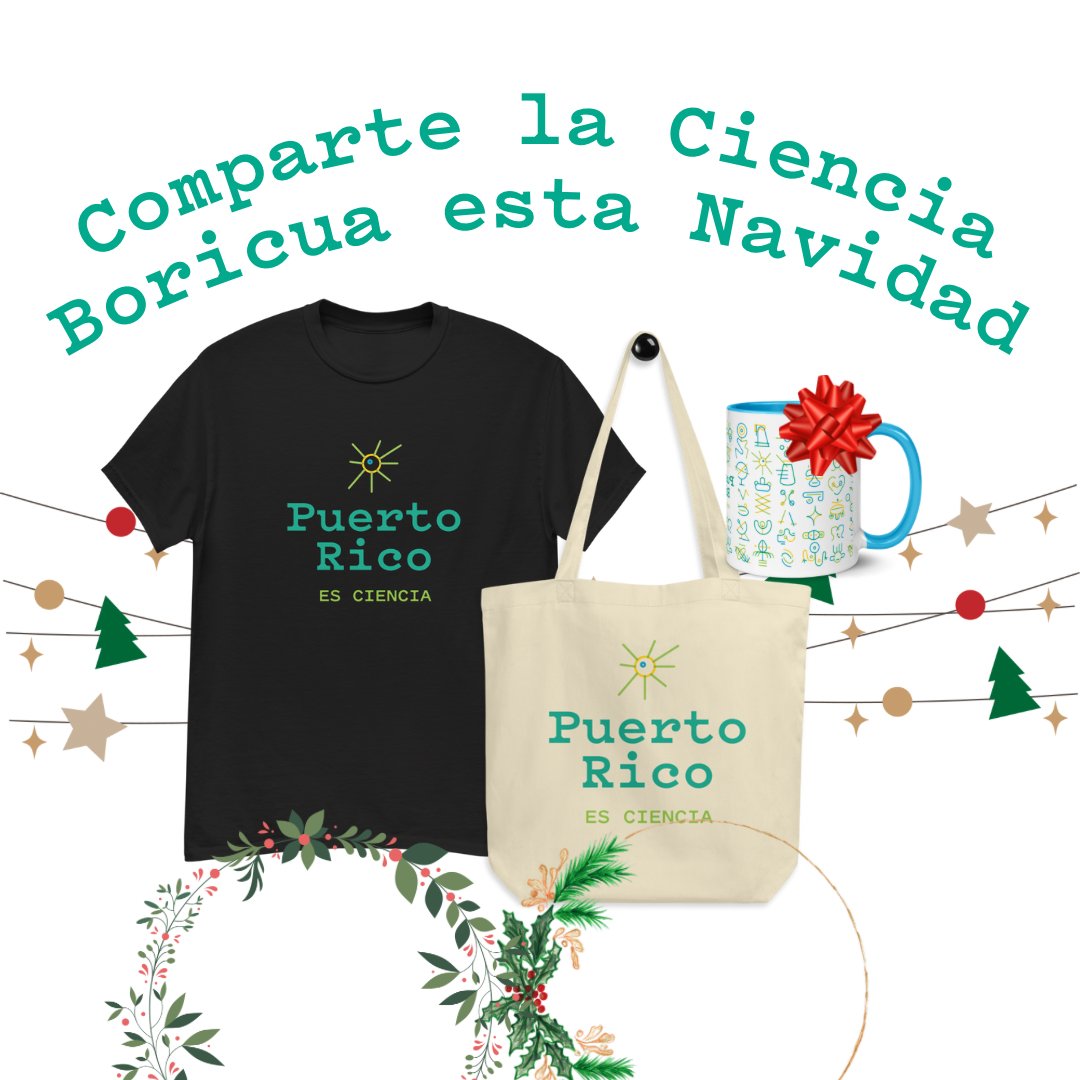 ¡Llegaron las fiestas a CienciaPR! Regala #CienciaBoricua esta Navidad y ayúdanos a democratizar la ciencia comprando un regalito (¡o dos!). Visita nuestra tiendita en cienciapr.launchcart.store ¡Si quieres que tus compras lleguen a tiempo, debes ordenar en o antes del 10 de dic!