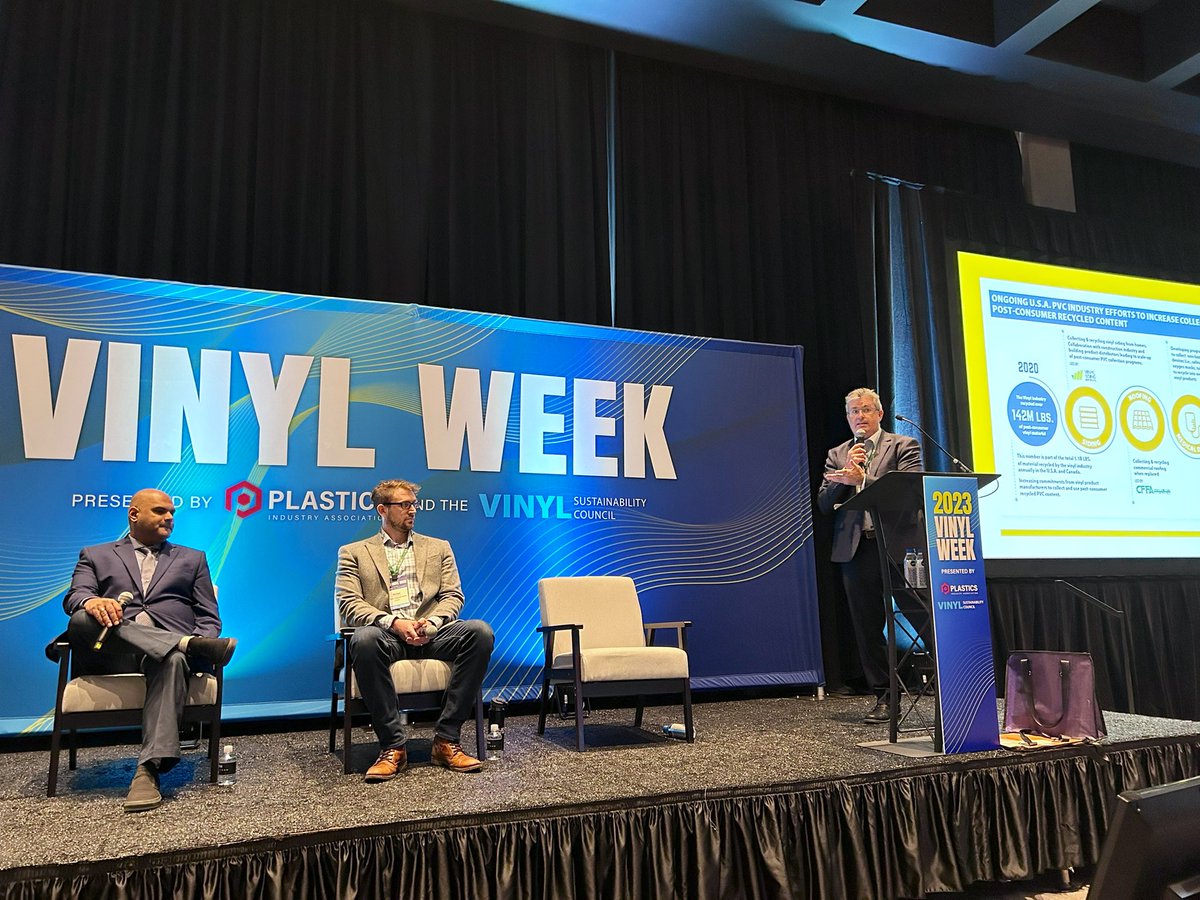Our final panel of the day is focused on the VIABILITY recycling grant program and growing post consumer recycling. This is a huge emphasis for our team and we’re excited to hear from this panel on how they’re working to grow vinyl recycling! #VinylWeek