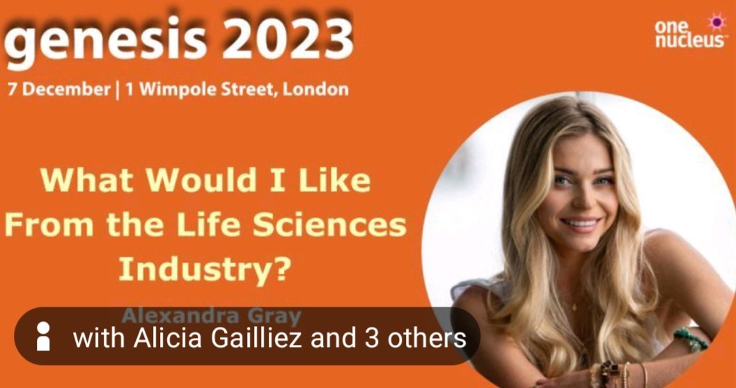 What a pleasure talking to delightful @alexogray re our fireside chat at @OneNucleus #GenesisLondon23. Using her platform to promote understanding, prevention and treatment of modern illnesses. Looking fwd to welcoming Alex and @TomElderfield. @JungleCreations