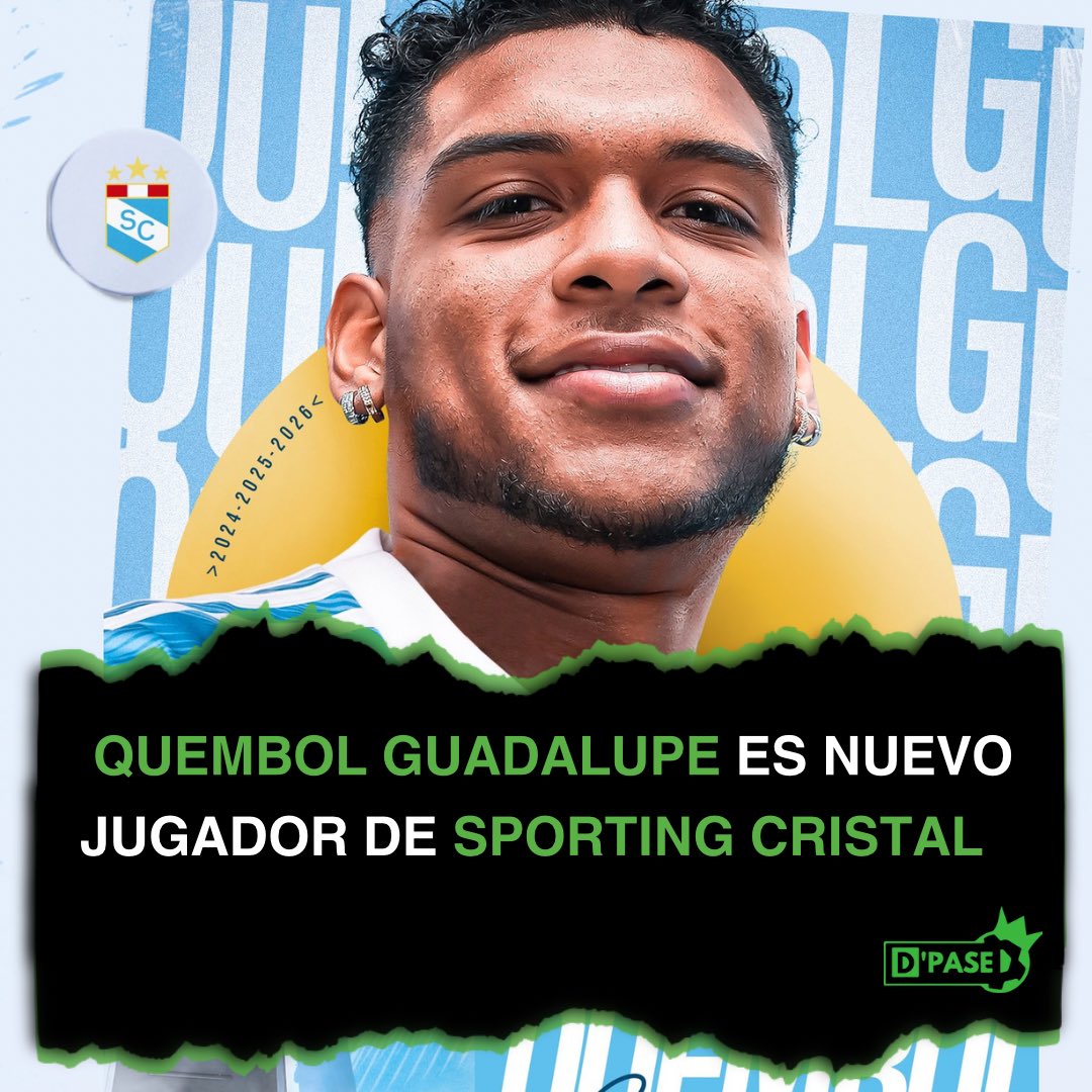 ¡SE VISTE DE CELESTE! @QuembolJr es nuevo jugador de Sporting Cristal de cara a la temporada 2024. El defensor de 19 años venía entrenando con la reserva y el primer equipo. Su último equipo fue Orlando City 🇺🇸 #Dpase #sportingcristal ✍🏻: @ValeriaNoriegaF