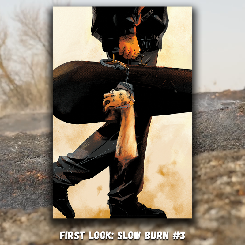 boomstudios's tweet photo. Here’s your first look at SLOW BURN #3, the next chapter of the red hot new series by writer @olliemasters, artist @PierL_Minotti, colorist @AlexSant88, and letterer @HassanOE!

#FinalOrderCutoff for this issue is TODAY and available in comic book shops Wednesday, December 27th!