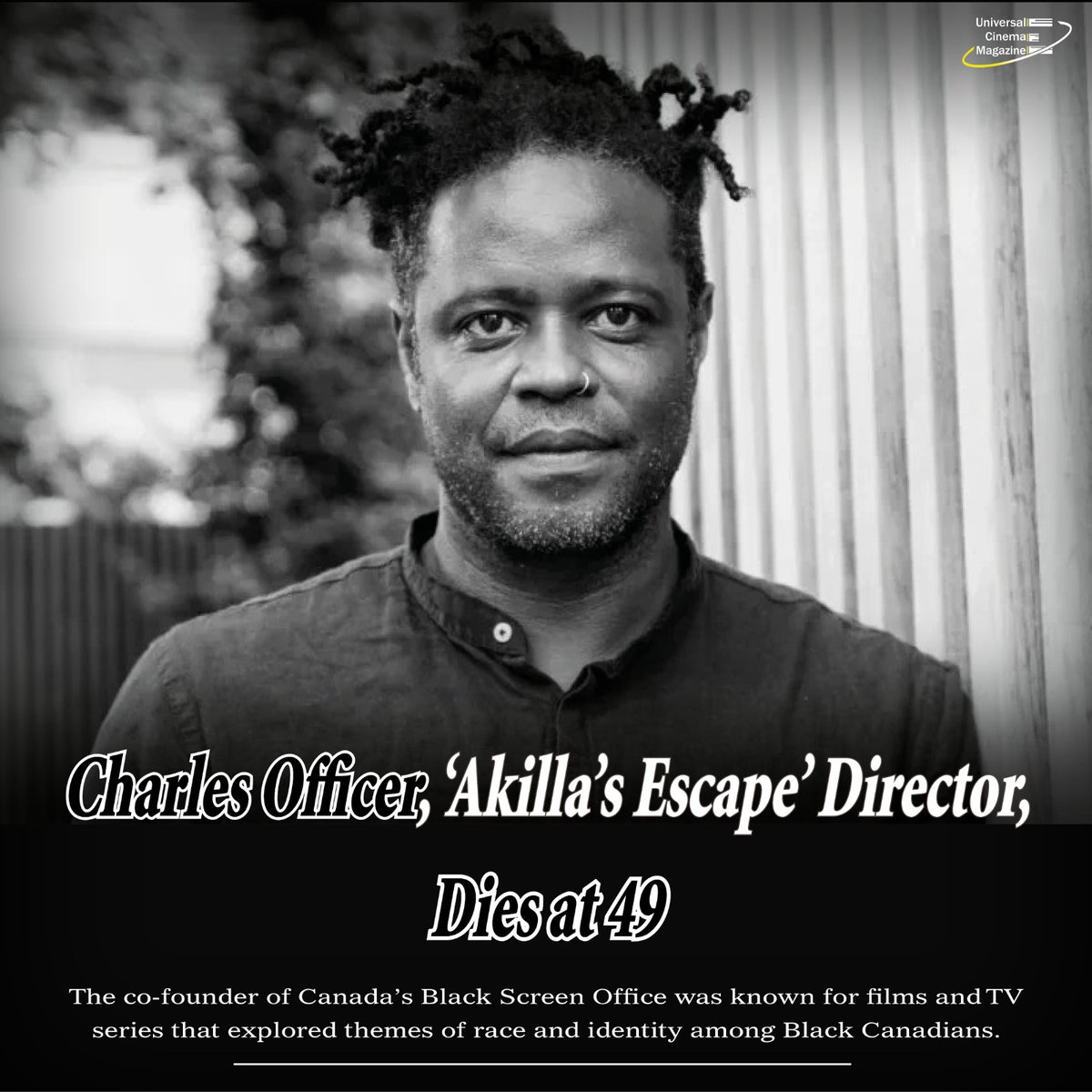 Charles Officer, a pioneering Black Canadian film and TV director, has died. He was 49.

 December 2022.
Source:hollywoodreporter

#charlesofficer #blackcanadian #filmtv