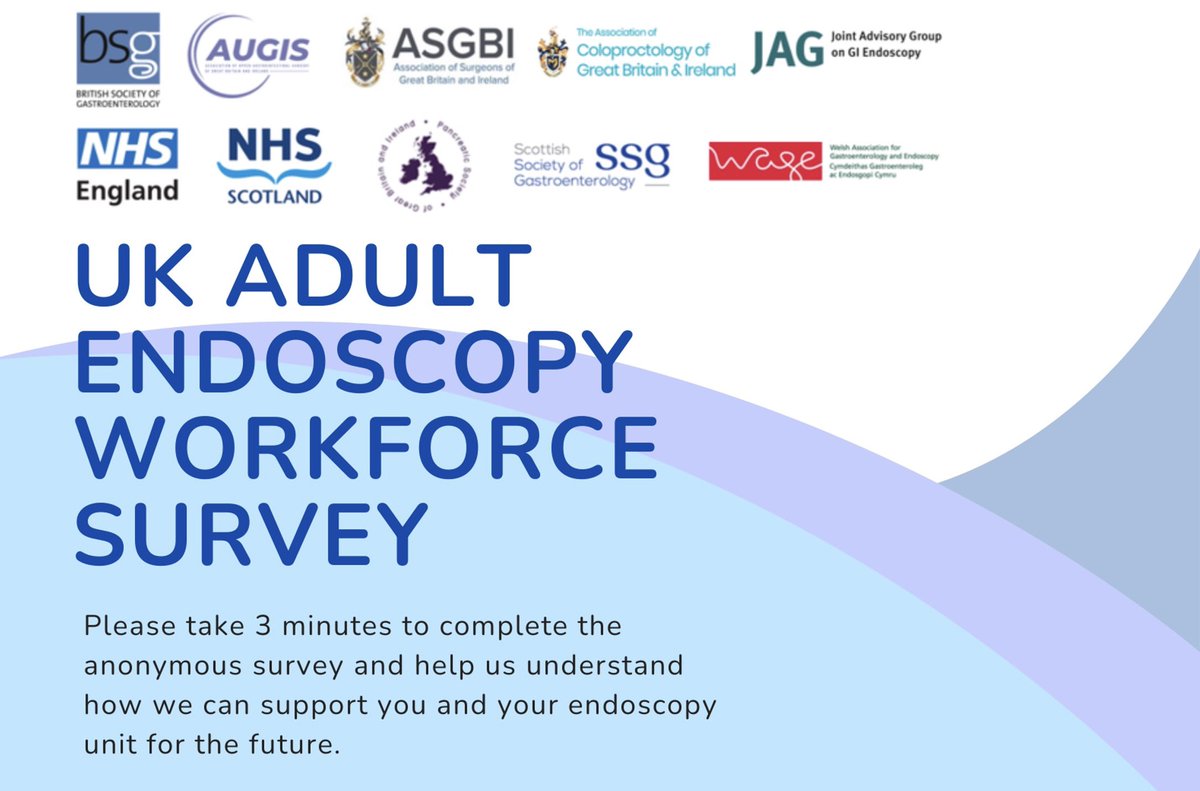 This national survey is aimed at everyone working in endoscopy in the UK - trainees, consultants, nurses, admin staff, everyone! Thanks to the 3000+ who have responded so far. Please complete this if you haven’t and share this with your colleagues 🙏 eu.surveymonkey.com/r/GWCCB7T