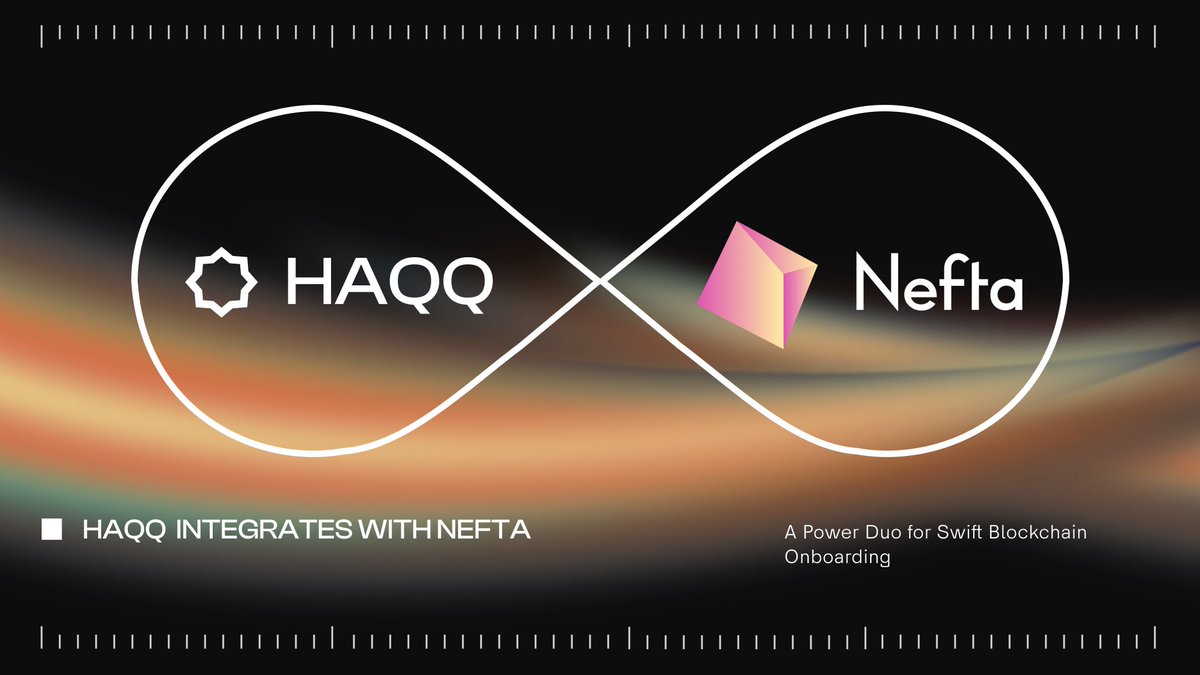 _Maryamia_'s tweet photo. 1/n
@HAQQ_Network partners with leading web3 studio @neftatech to supercharge onboarding to the #HAQQblockchain. ๐ค
@Islamic_Coin
Read why this collaboration is massive: ๐
#ChennaiRains2023 #ChennaRains #RajasthanCM #Hamas #MizoramResults
#ุงูููุงู_ูุงุณุงุฌู #ุฃุจูุนุจูุฏุฉ #mortalcio https://t.co/BO7dviHQ58