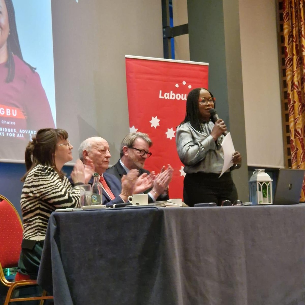 labour's tweet photo. Congratulations to Helen Ogbu selected in Galway City East this evening. Our 50th candidate selected for #LE24!

Helen is working hard in the community to build #AnIrelandThatWorks for all. 

Join us 🌹 https://t.co/OiAyR8QN07 https://t.co/Hf6Pepa8PJ