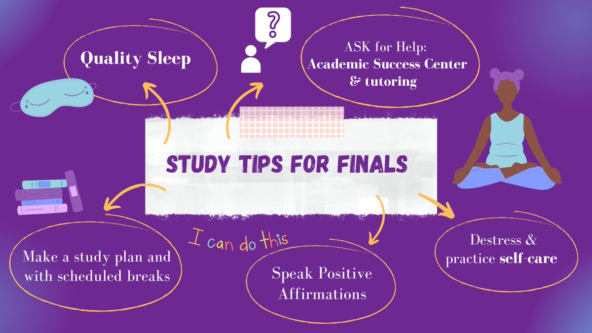 Finals are here! We know this is a stressful time for students, and we want to help as much as possible. Here are some study tips to help you out. 📚🏆 @ncstateasc