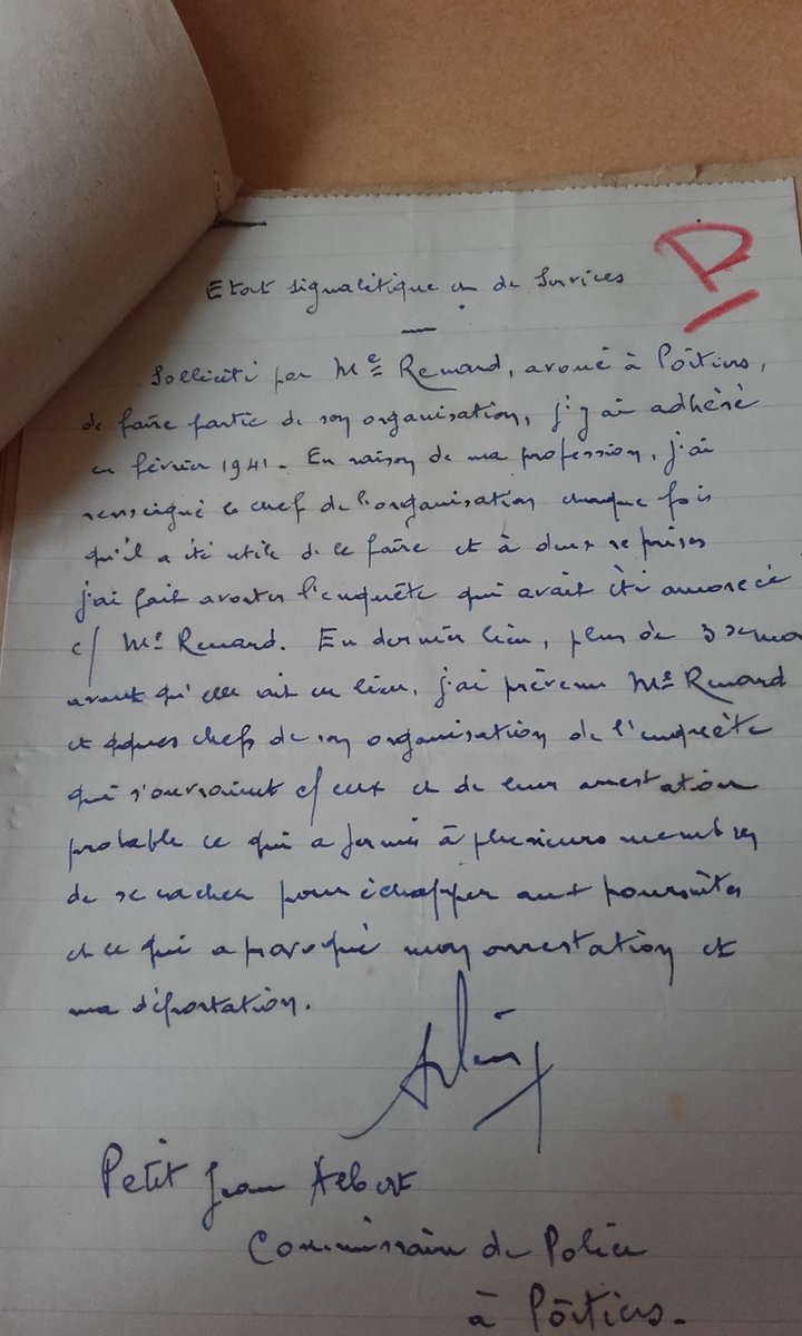 BichatFrancois's tweet photo. @paroles_la @LaContempo_BAM Plusieurs policiers poitevins ont prévenu les chefs du réseau Renard Sorin et Chapron de leur arrestation, notamment le futur commissaire Bichat, qui n'a pas été inquiété, également Jean Stator, et le commissaire Petit qui a été déporté. Seuls Sorin et Chapron on réussi à fuir. https://t.co/Vec2XZcby2