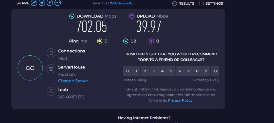 maffster1_'s tweet photo. @DannehTV @CraftyBrewerBlg @toobbroadband Since the maintenance on the 28th Southampton has been an issue, latency went from 5ms to 90ms,fine when it connects but getting it to connect is the issue ,upload speed is awful https://t.co/unA6P4H7LD