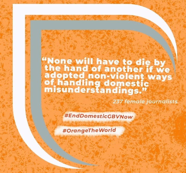 None would have to die by the hands of another if we adopted non violent ways of handling Domestic misunderstandings.
#EndDomesticGBVNow
#OrangeTheWorld