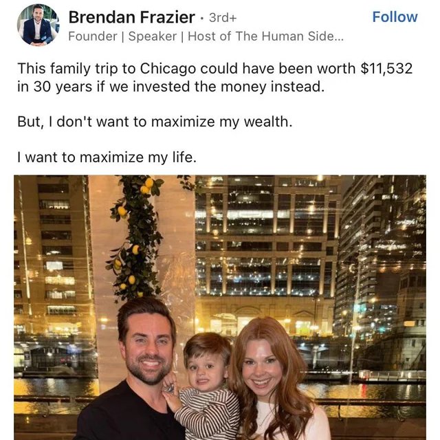 FluentInFinance's tweet image. Would you take the vacation or invest the money?