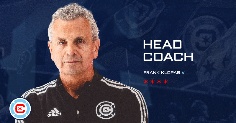 ChicagoFire's tweet photo. Chicago Fire FC has named Club Legend Frank Klopas as Head Coach.

#cf97 | #VamosFire