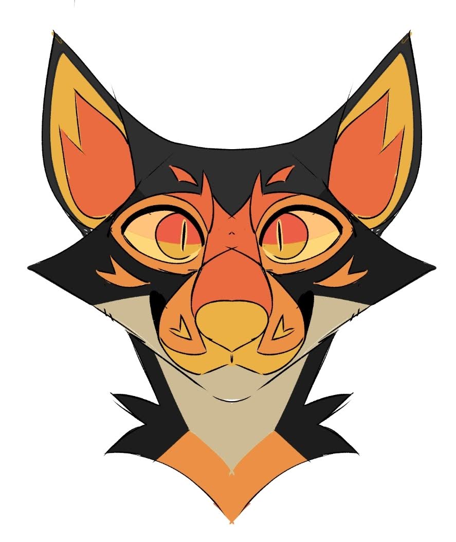 eksuie's tweet photo. a fiery fella ive been doodling :00 mayhaps a soon-to-be adopt?? https://t.co/XTTiEOVFqQ