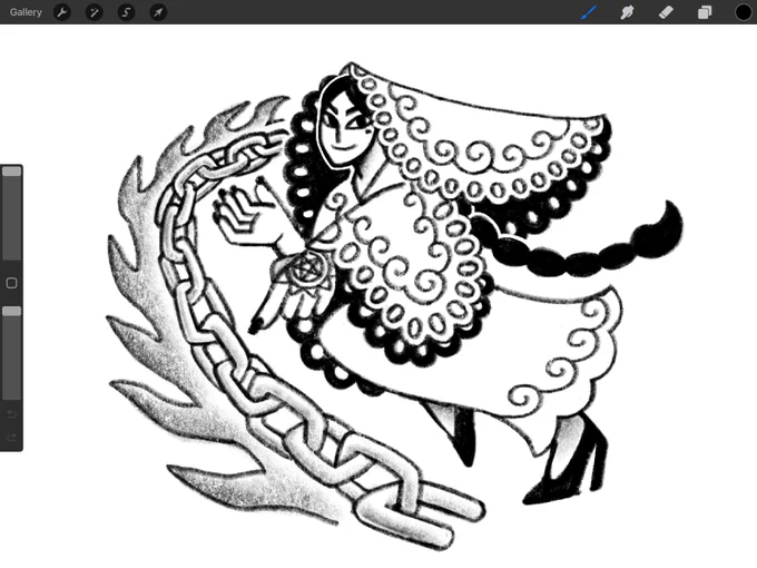 If you see this tweet- post a witch!

purgatory witch for a game concept about southern Italian folk magic ✨ 