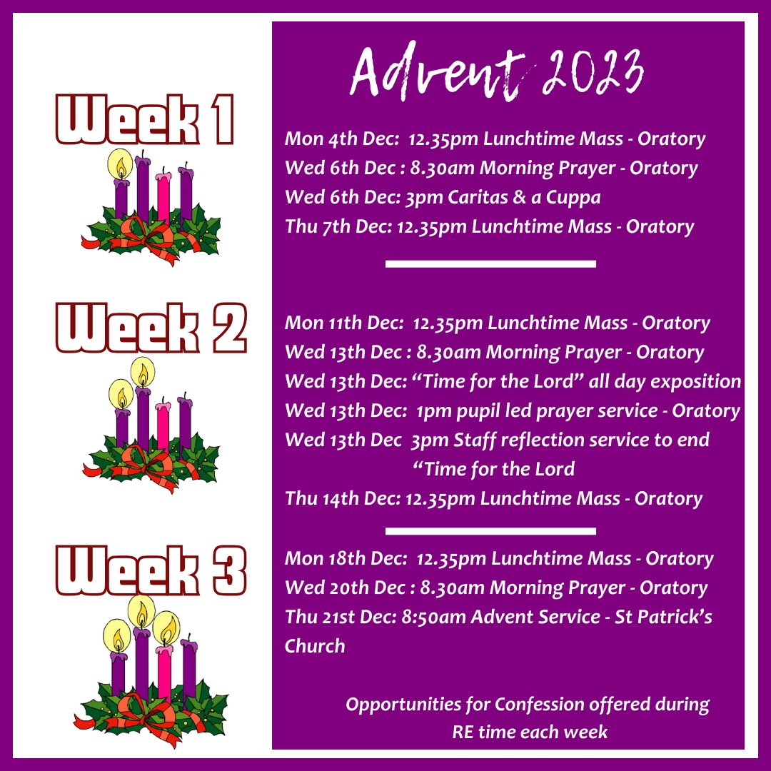 During this Holy Season of Advent there are a variety of opportunities available for the whole @ndhs1  community to help us prepare properly for the great Season of Christmas.

#advent2023
#thisishowwedoithere