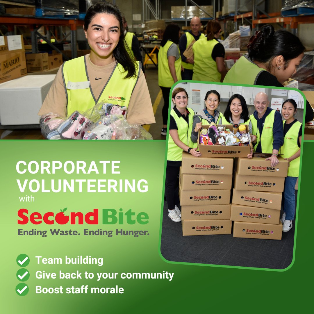On International Volunteers Day, let's celebrate the power of giving back! 🤝Strengthen your team and add a fun twist to your office Christmas party preparations with our corporate volunteering sessions, now available in QLD, and WA. secondbite.org/corporate-volu… for more info.