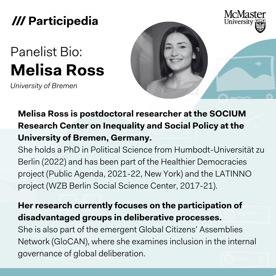 participedia's tweet photo. ✨THIS FRIDAY the Governance Vocabularies Initiative @TheSchoolofCI @i4policy will engage us in their work of decolonizing governance models & vocabularies. Learn more about the work of one of this week's #teachingcafe speakers @kmelisaross!
➡️Register: https://t.co/l4ZEZeiDgN https://t.co/pO32N6vioy
