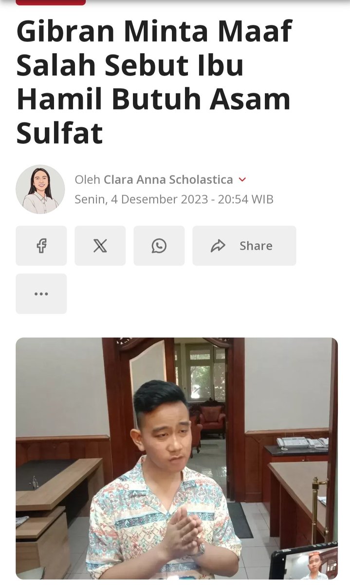 Ini bukan soal salah bicara yg selesai cukup dgn minta maaf.

Menyebut Asam Folat dengan Asam Sulfat, apalagi sampai dua kali,

Ini Tolol  yang fatal.

Harusnya kamu malu, tidak punya kapasitas,  berani-beraninya jadi Cawapres.