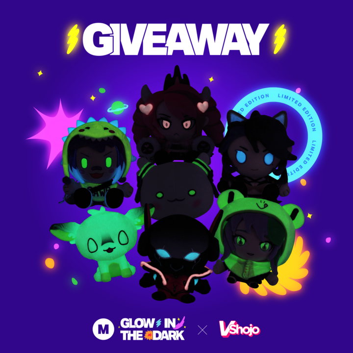 ✨ GIVEAWAY ✨ This is your chance to win 1 of 7 Glow in the Dark VShojo Plushies! How to enter: 1. Follow @makeship & @VShojo 2. Retweet this post Giveaway ending on December 6th @ 11:59pm PT #VShojo