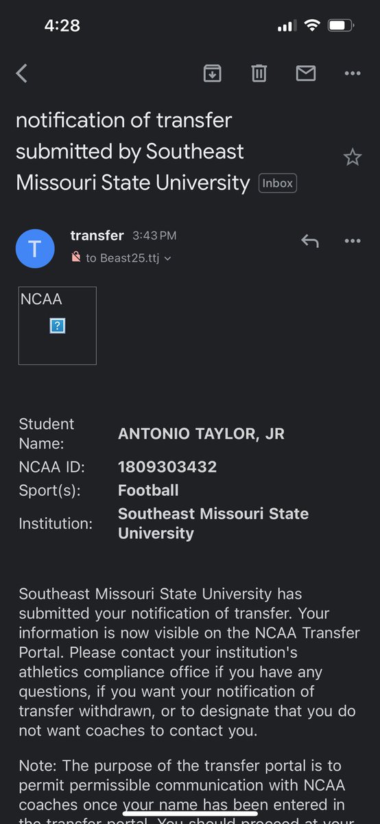 Officially in the portal.