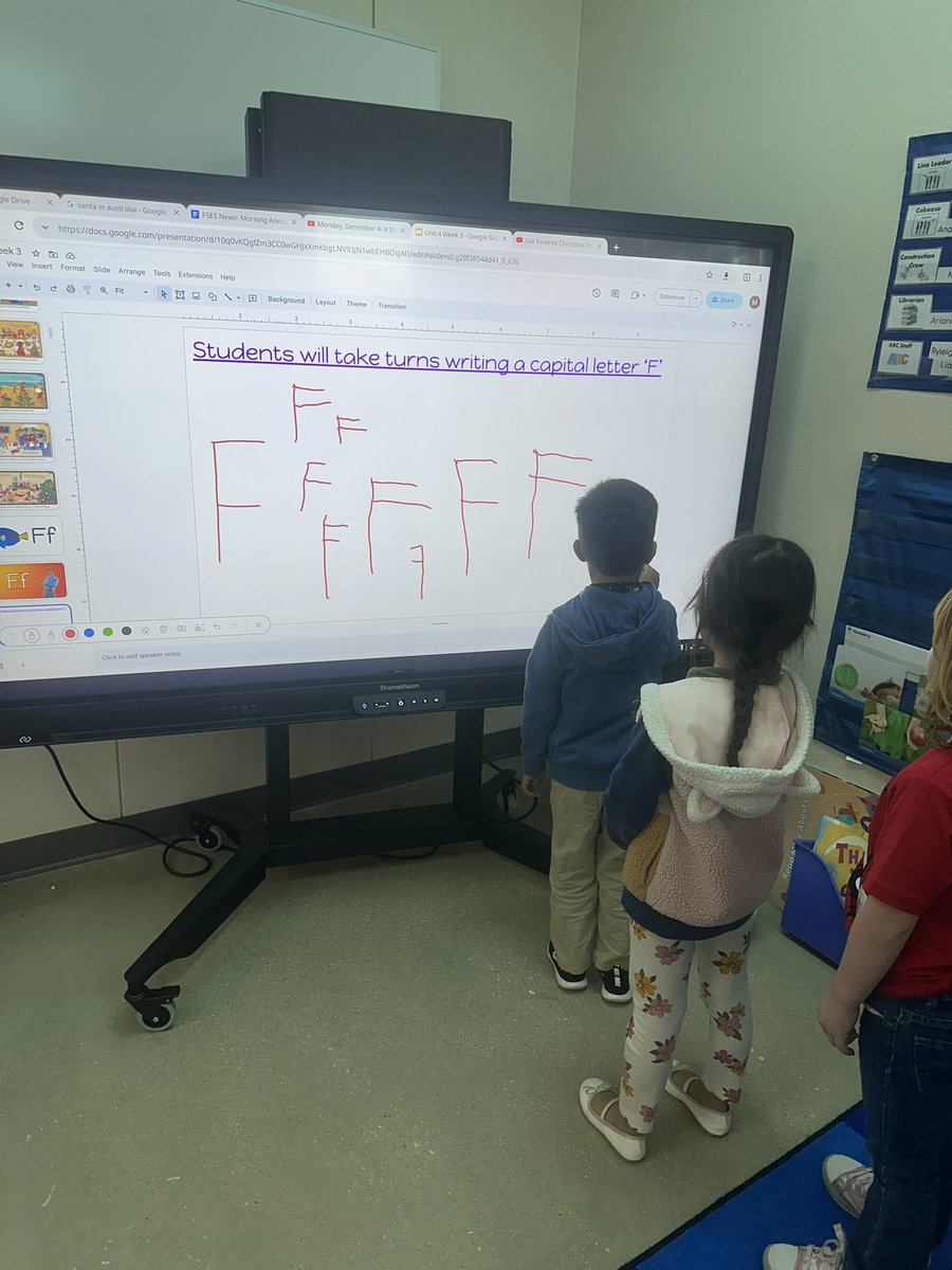 FSESPreK's tweet photo. Prek loves using our Promethean board to learn all about letters and numbers! #comaldigitallearning @PeggyHall_CISD https://t.co/37P7wo7vCy