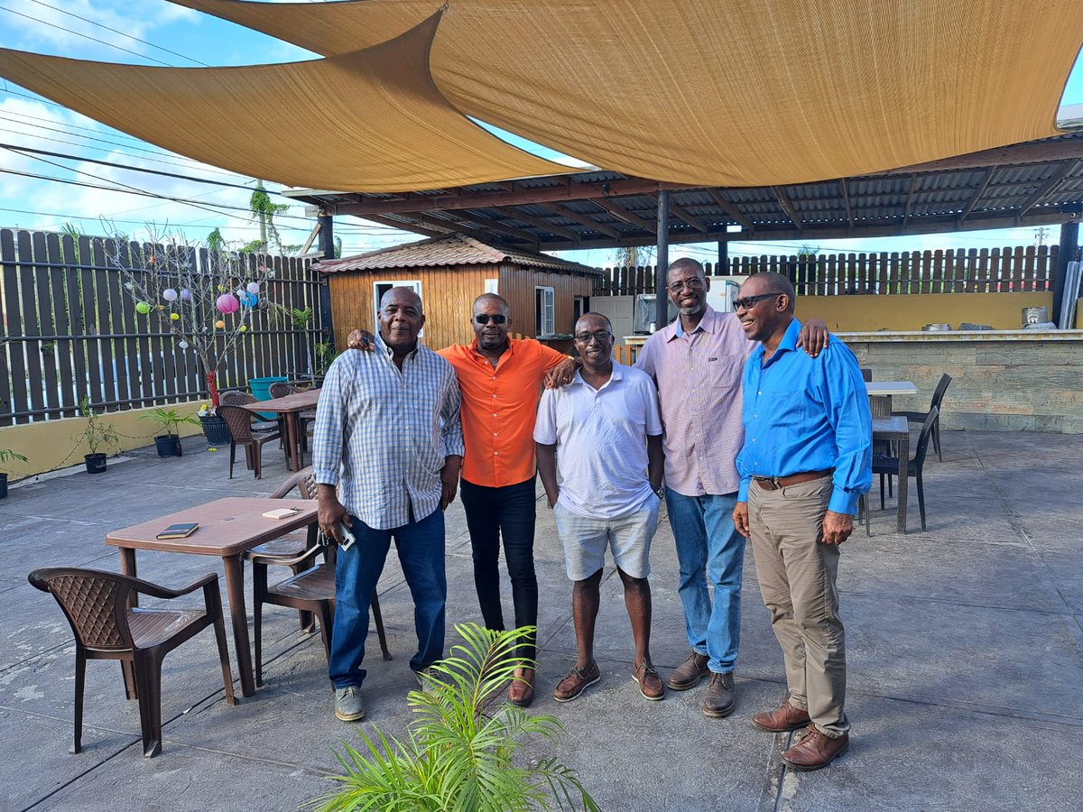 Inaugural monthly lunch with my Councilor/Candidates to build camaraderie, fellowship, and consultation #NorthTrelawnyPNP #GarthWilkinson #DonovanHaughton #RoydellHamilton  #CharlesWilson  #TeamWork