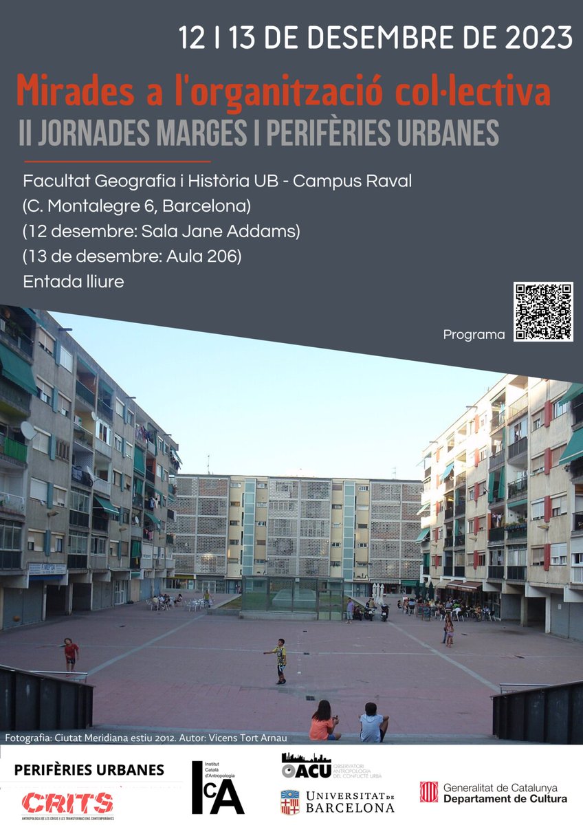 Des de <a href="/PerifUrb/">Perifèries Urbanes</a> i @OACU_UB fem això la setmana vinent. Benvingudes totes!
antropologia.cat/event/ii-jorna…