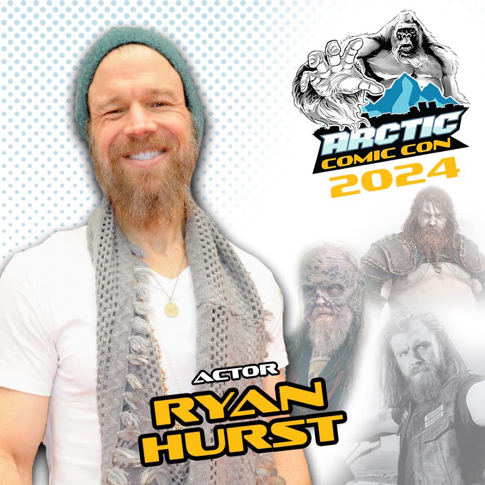 We are excited to announce Ryan Hurst as our next guest for Arctic Comic Con April 27th & 28th, 2024 at The Dena Ina Center. Tickets on sale now at ArcticComicCon.com #ACCA2024 #Alaska #anchorage #comiccon #acca #RyanHurst #SonsOfAnarchy #WalkingDead