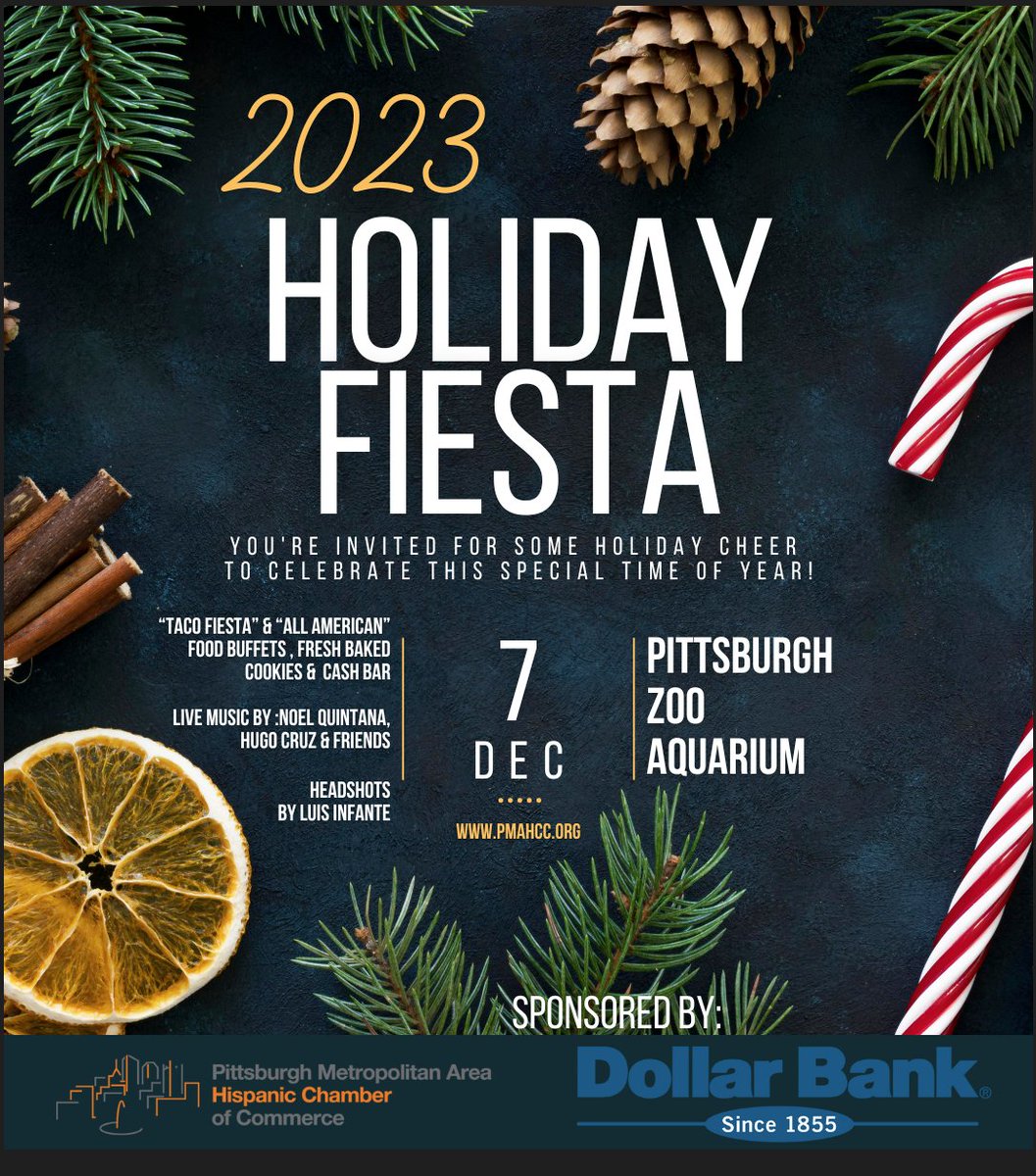 Please join us on Thursday, Dec. 7th, as we celebrate with our community partner, the Pittsburgh Metropolitan Area Hispanic Chamber of Commerce, from 6-10 PM at the @PghZoo. Get your tickets at ow.ly/mr2q50QfiHb