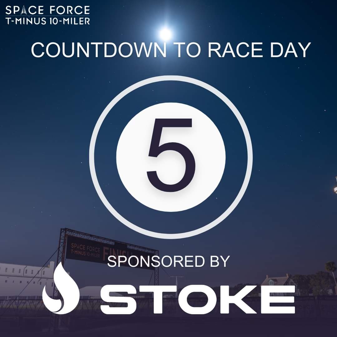 T-5 days until the 2nd annual Space Force T-Minus 10-Miler! 

#RunSpaceForce | #StokeSpace
