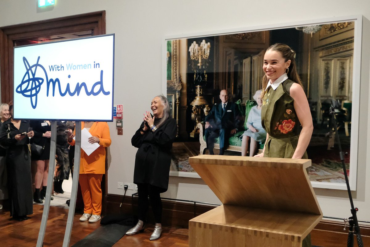 AngelakellyMacm's tweet photo. So proud to officially launch our  With Women in Mind collective at the @NPGLondon last week. An honour to announce our amazing new With Women in Mind ambassadors @emiliaclarke and @lenadunham 💙💙💙 @MindCharity https://t.co/1QJMuPsdbg