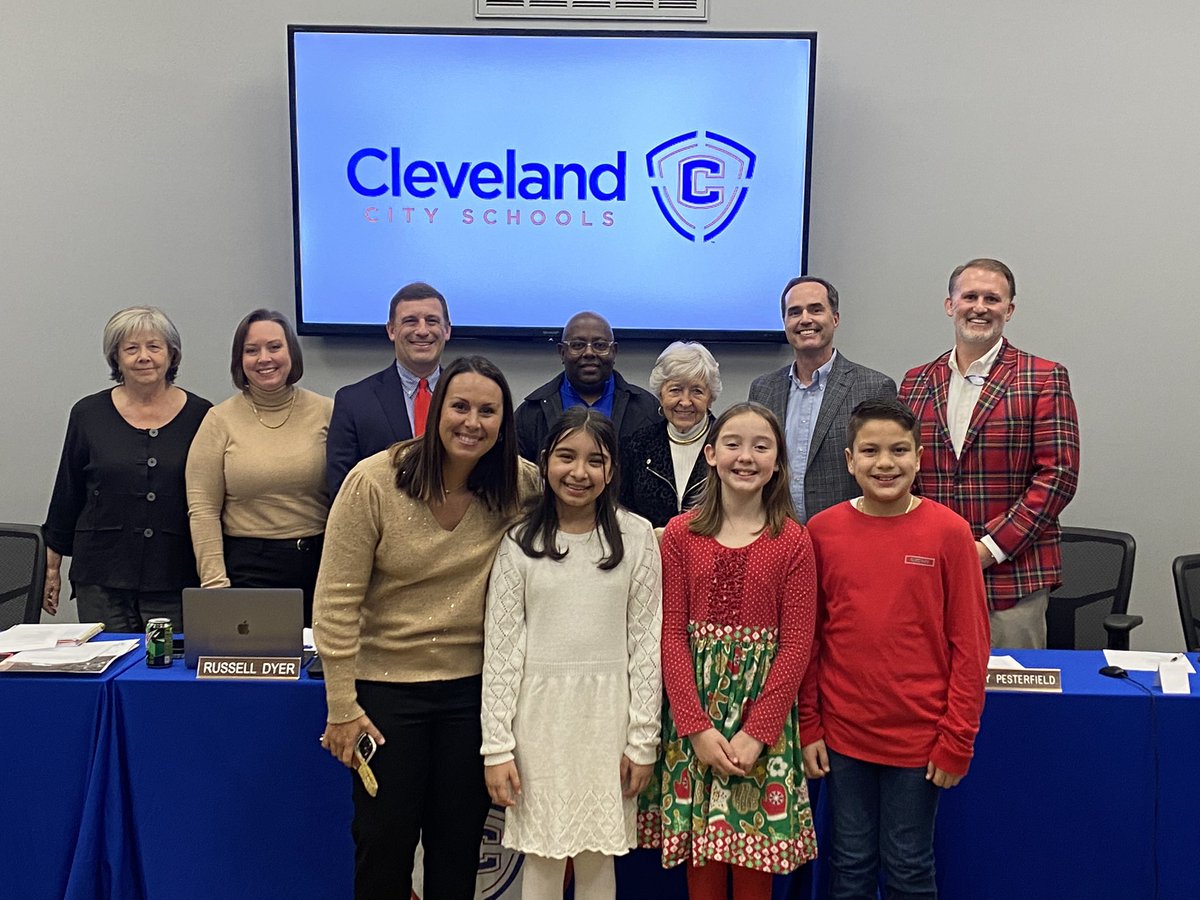 Thank you <a href="/RossRockets/">Ross Rockets</a> for taking the time to share some exciting highlights with the Cleveland City Board of Education tonight! 👏