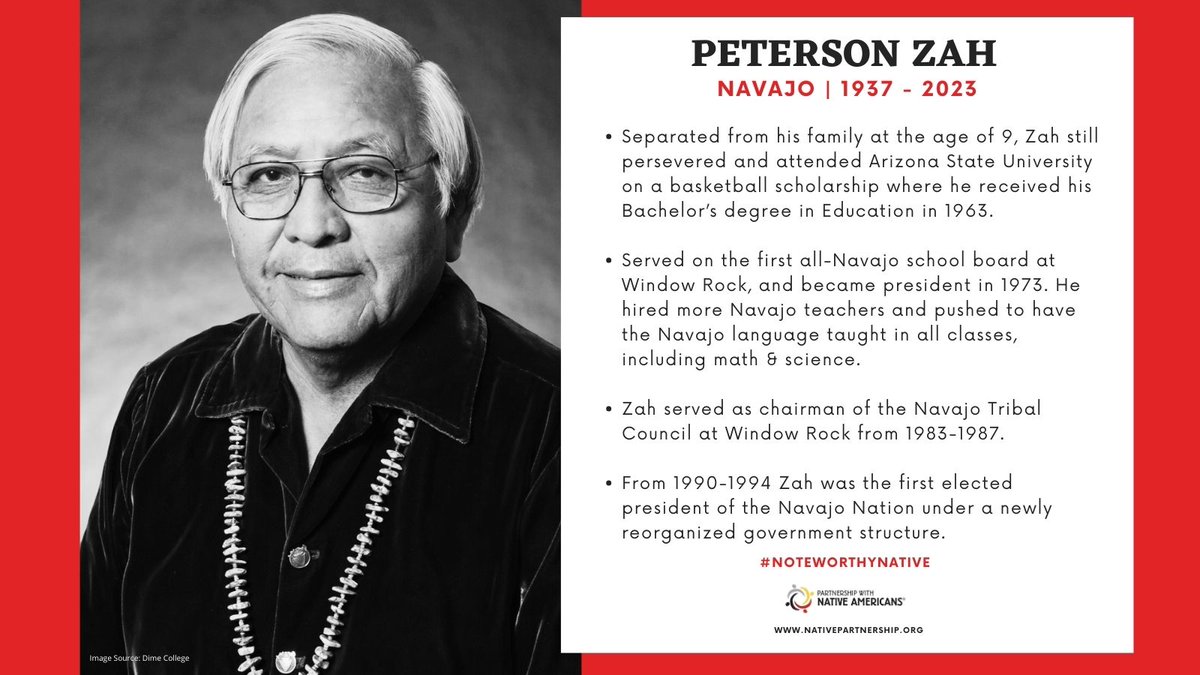 PWNA4hope's tweet image. What better way to welcome back #NoteworthyNative than with former President of the Navajo Nation, Peter Zah!

Learn more about his accomplishments for both himself and his people at: bit.ly/3uM3UVl

#PWNA4Hope #NativeAware