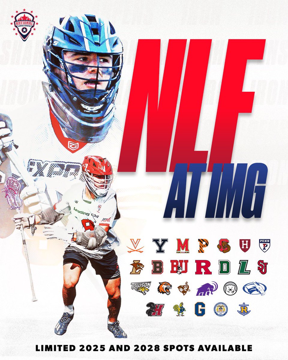Exceptional players. Elite coaching staff. Unrivaled experience. NLF at IMG is coming soon. ‘25 and ‘28 spots available. REGISTER HERE: …onallacrossefederation.leagueapps.com/events/4039418…