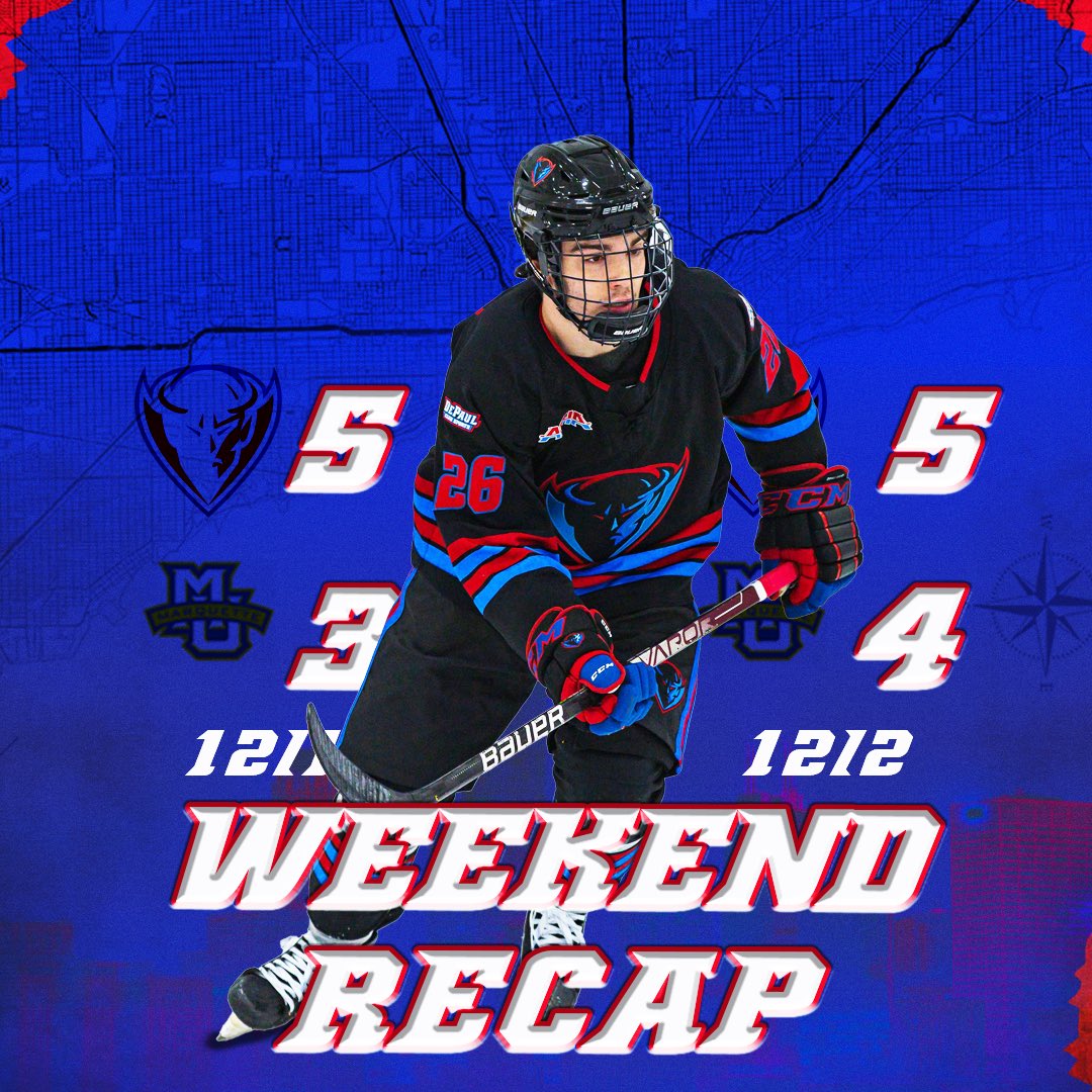 BRING OUT THE 🧹 The Demons sweep NCHL rival Marquette and grab a huge 4️⃣ points off the weekend.