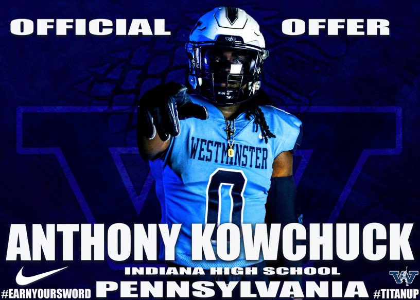 After a great conversation with <a href="/PetePalczewski/">Pete Palczewski</a> blessed to receive an offer from <a href="/WCtitansFB/">Westminster Football</a>

<a href="/IASDAthletics/">Indiana Area School District Athletics</a> <a href="/CoachCMSimelton/">Mayor-Elect Coach Charles</a> <a href="/IHSRowdyRooters/">IHS Rowdy Rooters</a>