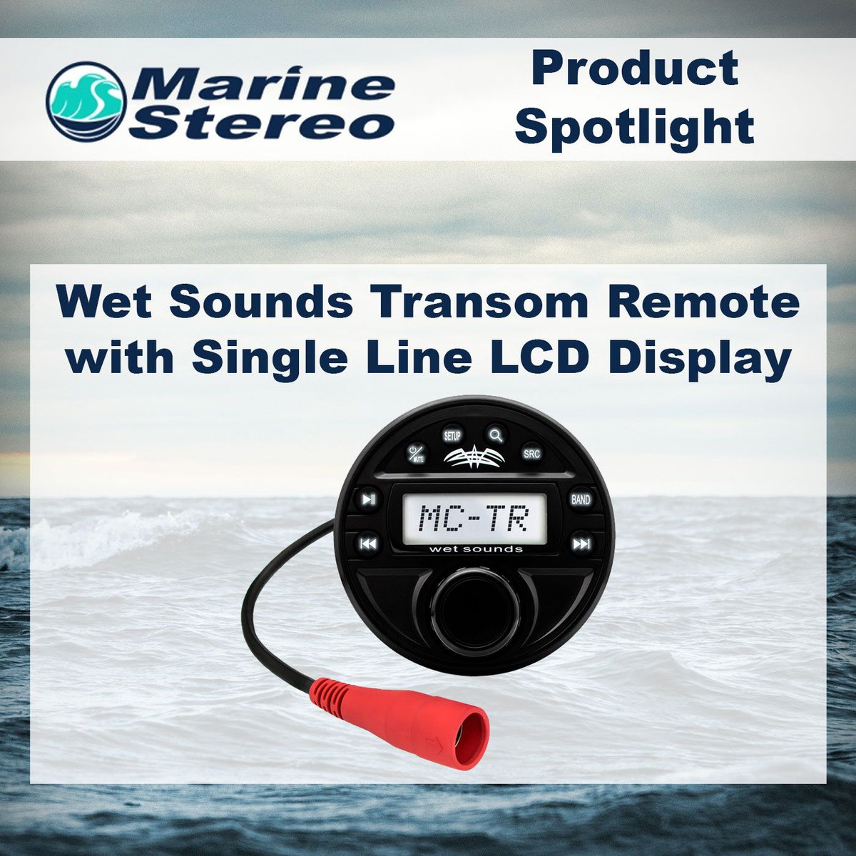 With the holidays fast approaching, here is a great recommendation for those of you who already have a marine #stereosystem in place.

This Transom Remote from Wet Sounds allows you to quickly change songs, adjust volume, or even change audio sources quickly and easily.