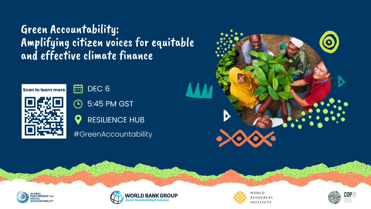 How can national & subnational governments ensure that #climateaction is transparent, inclusive and accountable to their societies? REGISTER HERE: giggabox.eventsair.com/resilience-hub…