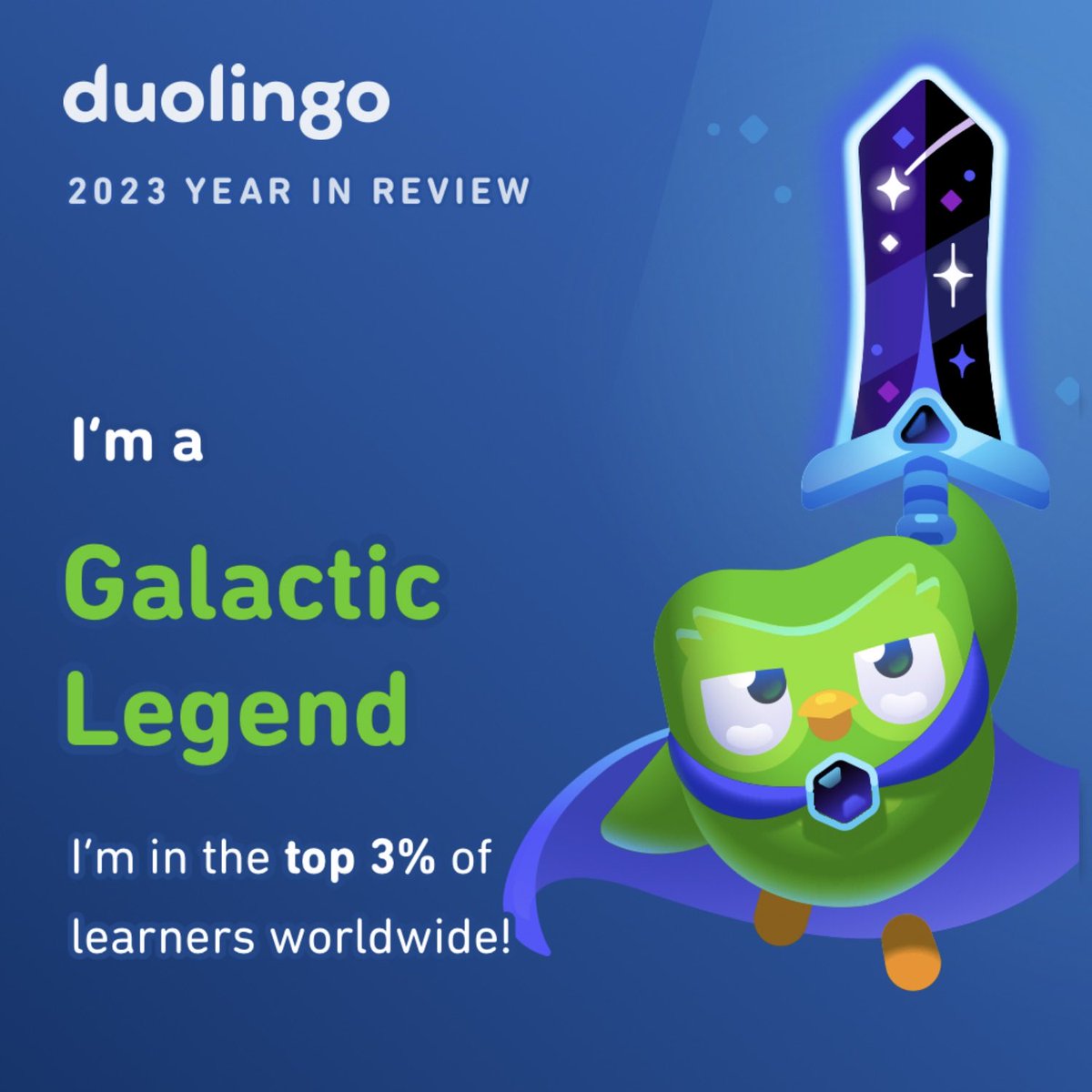 I’m a Galactic Legend! What’s your Duolingo learner style? #Duolingo365