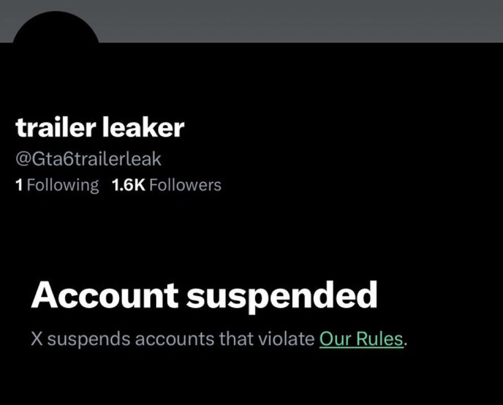 BREAKING Account leaking alleged GTA 6 trailer suspended within