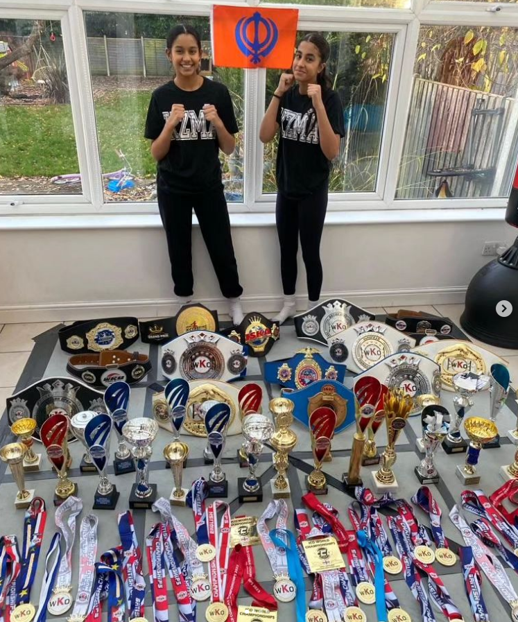 WOW!

Is this the best achievement through a year of any Sikh sports competitors ever!?

In just over a year (58 weeks) sisters Dheep Kaur (16) and Simran Kaur Sawan (13) of Solihull (Midlands, UK) won an astounding 64 (!) gold medals between them in kickboxing competitions!