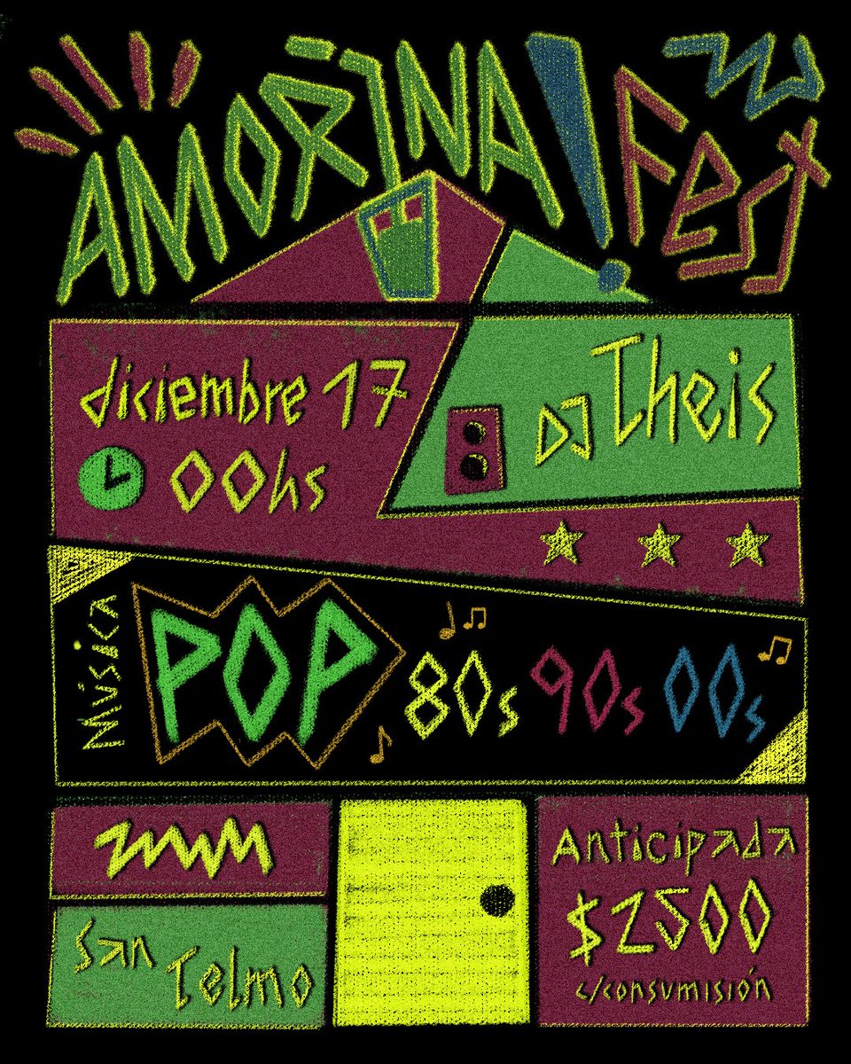 amorinacine's tweet photo. 24 HOUR PARTY PEOPLE

El domingo 17/12 (el sábado 16 a la medianoche) Amorina cierra su primer año de vida con una fiesta a la altura de las circunstancias: AMORINA FEST. Va a sonar muchísimo pop 80', 90' y 00'.

🎵 DJ Theis
🕺🏻Codigo de vestimenta 80’, 90’ y Y2K
🎫Entradas? 👇👇 https://t.co/OptzJWmeHz