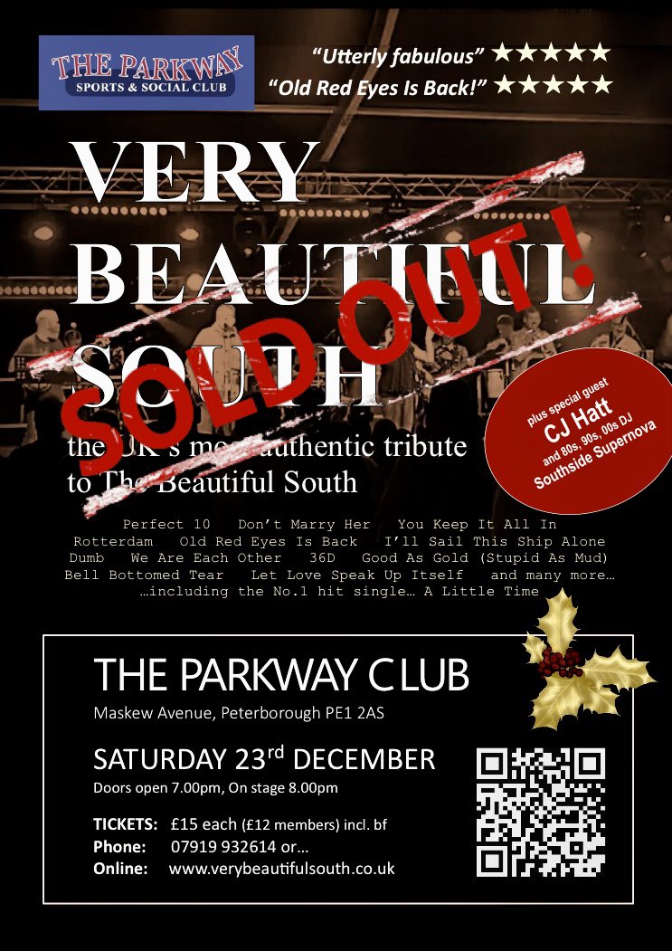 VeryBeautSouth's tweet photo. Thank you Peterborough… looking forward to seeing y’all on 23rd for some Sing-Along-A-South classics! A few Leicester tickets still remaining for 16th, but nearly gone too… 🙏😊🎉🎄🎶 https://t.co/pMUbP45Xsa https://t.co/nlo2vyRTc1