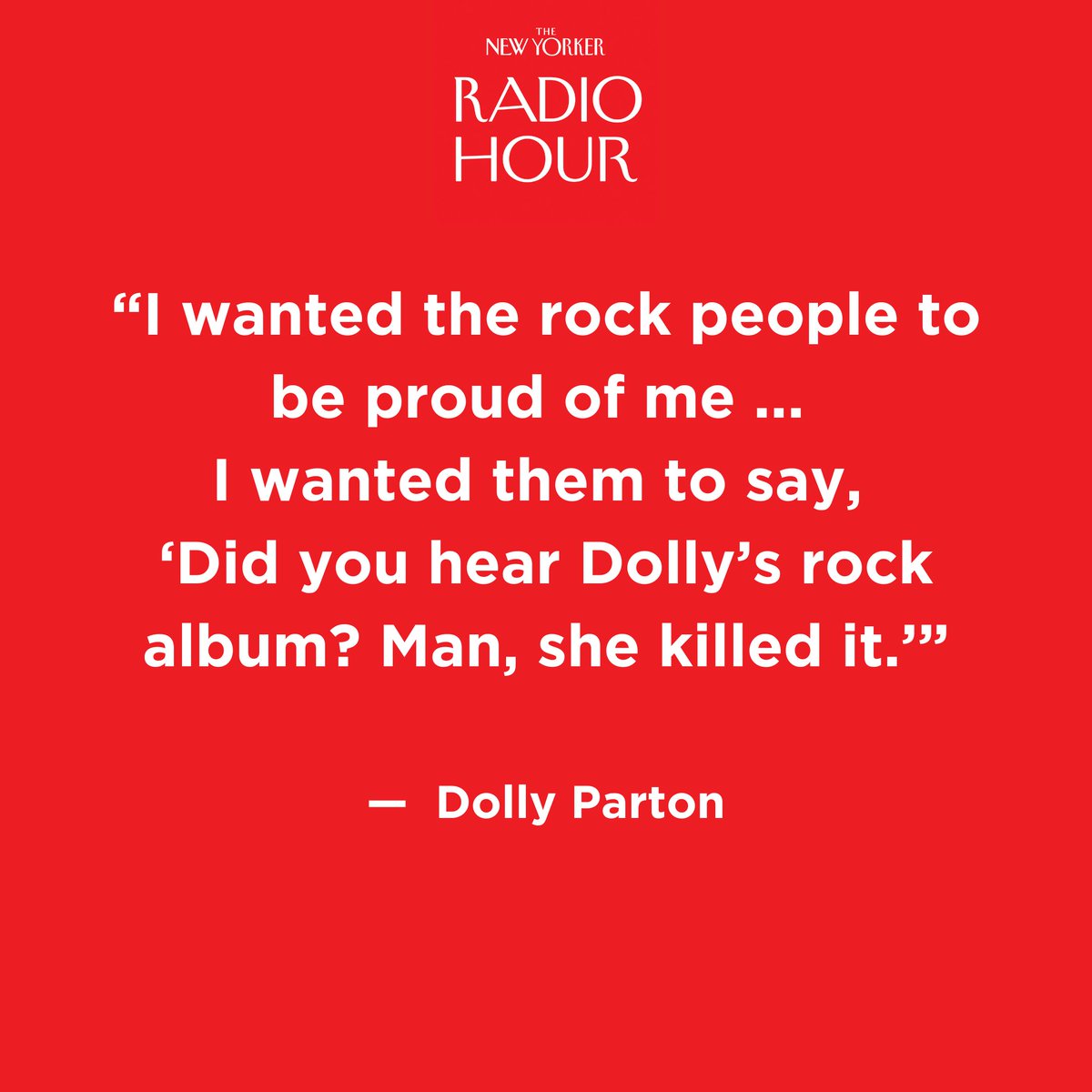 For fans of our Dolly Parton's America miniseries, our friends at the #NewYorkerRadio Hour podcast talk to @DollyParton about her new album “Rockstar,” the country music icon's first foray into rock music. Listen here: bit.ly/3uHfhOq